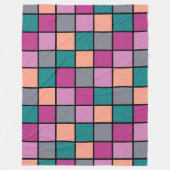 Moderne Tegels Patroon 5 kleuren Fleece Deken (Voorkant)