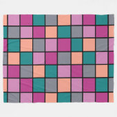 Moderne Tegels Patroon 5 kleuren Fleece Deken (Voorkant (Horizontaal))