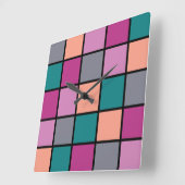 Moderne Tegels Patroon 5 kleuren Vierkante Klok (Hoek)