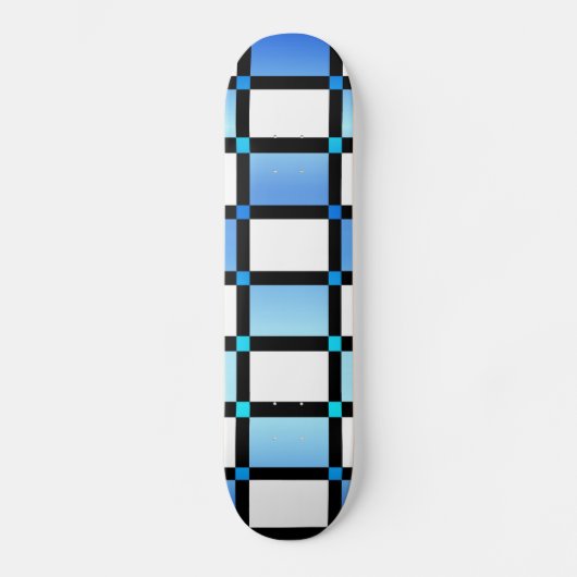 Moderne Tegels voor blauw en zwart vierkant Skateboard (Voorkant)