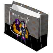 Moderne teil Death do ons Part Sugar Skulls Groot Cadeauzakje (Voorkant Gekanteld)