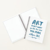 Moderne tekenboektypografie Degas quote Notitieboek (Binnen)