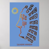 Moderne tekening van Machu Picchu Poster (Voorkant)