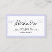 Moderne tekenlavendel voor make-up visitekaartje (Achterkant)