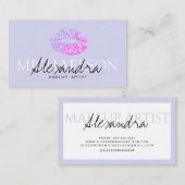 Moderne tekenlavendel voor make-up visitekaartje (Voorkant / Achterkant)