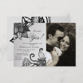 Moderne tekenpatronen voor zwarte en witte flacon kaart (Voorkant / Achterkant)