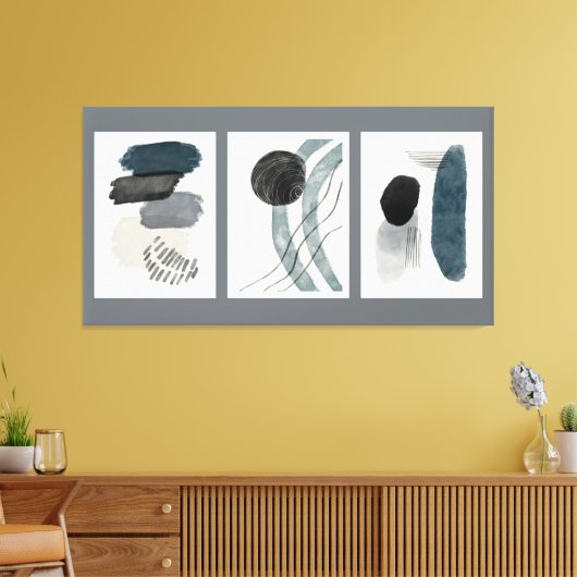 Moderne tekenstijlcanvas afdrukken (Insitu (Woonkamer))