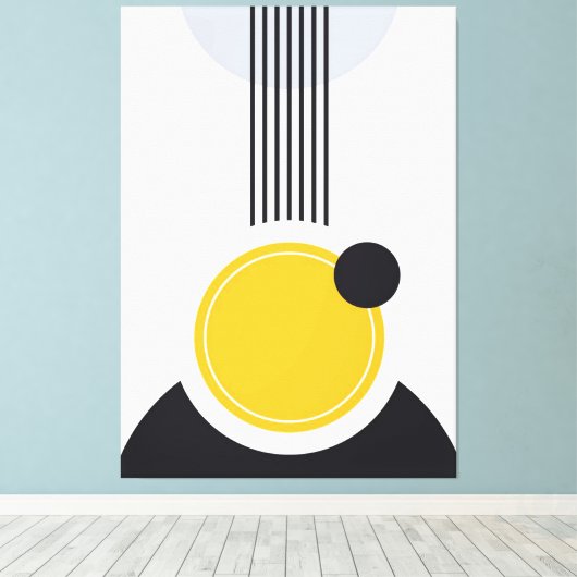 Moderne tekenstijlcanvas afdrukken (Insitu (Houten vloer))