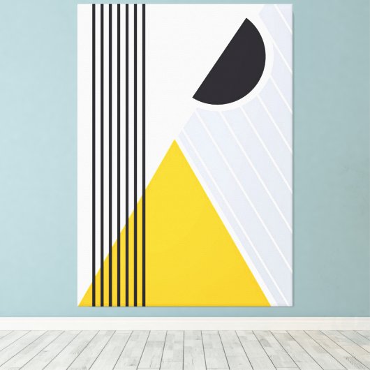 Moderne tekenstijlcanvas afdrukken (Insitu (Houten vloer))