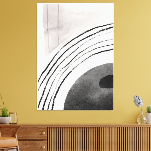 Moderne tekenstijlcanvas afdrukken (Insitu (Woonkamer))