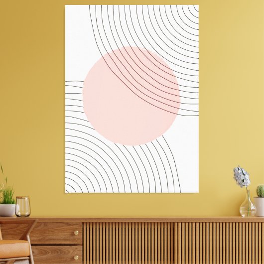 Moderne tekenstijlcanvas afdrukken (Insitu (Woonkamer))