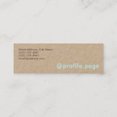 Moderne tekenstijlreusachtige tekstafdekking mini visitekaartje (Achterkant)