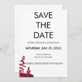 Moderne Tekst 10 sparen de datumUitnodiging Kaart (Voorkant / Achterkant)