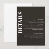 Moderne tekst 14-kaart met details kaart (Voorkant / Achterkant)