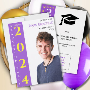 Moderne Tekst 1 Foto Geel Wit Paarse Zwart Save The Date