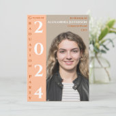 Moderne Tekst 1 Foto Perzik Wit Taupe Goud (Staand voorkant)