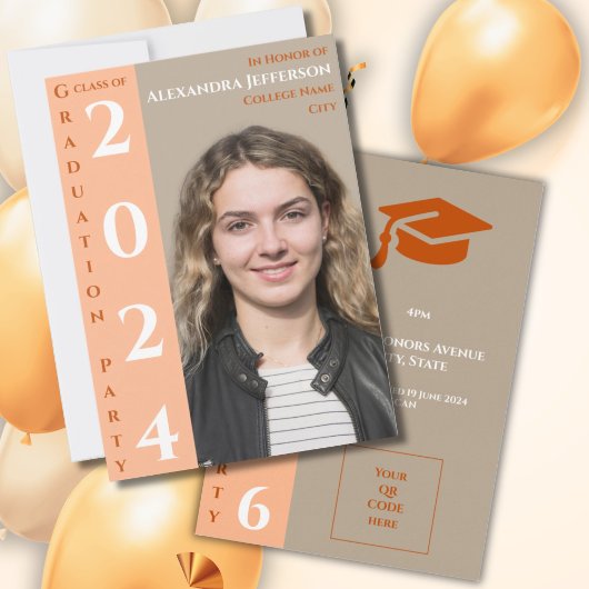 Moderne Tekst 1 Foto Perzik Wit Taupe Goud