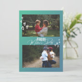 Moderne tekst 2 Foto Moederdag Holiday Kaart (Staand voorkant)