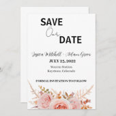 Moderne Tekst 2 sparen de Uitnodiging van de Datum (Voorkant / Achterkant)