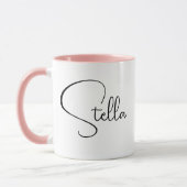 Moderne tekst Aangepaste grote trendy naamswaarder Mok (Links)