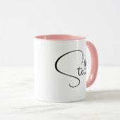 Moderne tekst Aangepaste grote trendy naamswaarder Mok (Voorkant rechts)