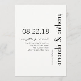 Moderne tekst bruiloft uitnodiging