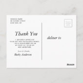 Moderne tekst foto afstuderen dank u briefkaart (Achterkant)