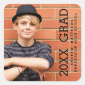 Moderne tekst | Foto Afstuderen Sticker (Voorkant)