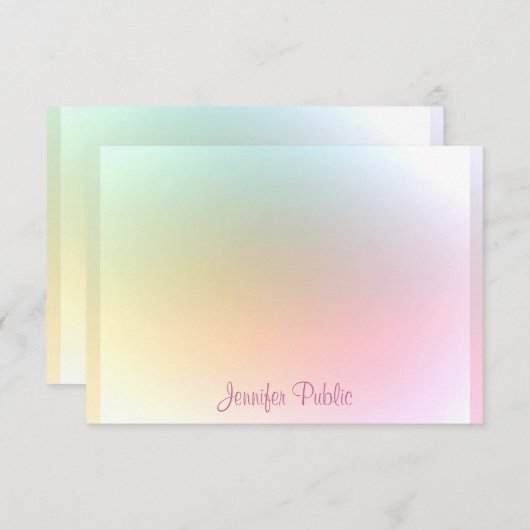 Moderne tekst handschrift handschrift Sjabloon han (Voorkant / Achterkant)