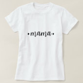 Moderne tekst Mama L Black en white l Script T-shirt (Design voorkant)