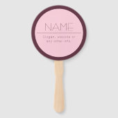 moderne tekst met rand handwaaier (Voorkant)