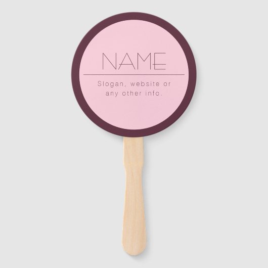  moderne tekst met rand handwaaier (Voorkant)