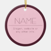  moderne tekst met rand keramisch ornament (Voorkant)