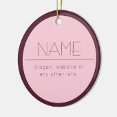  moderne tekst met rand keramisch ornament (Links)