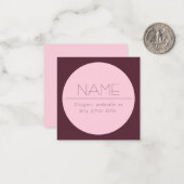 moderne tekst met rand notitiekaartje (Voorkant / Achterkant in situ)