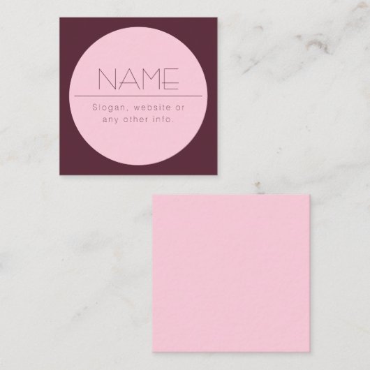 moderne tekst met rand notitiekaartje (Voorkant / Achterkant)