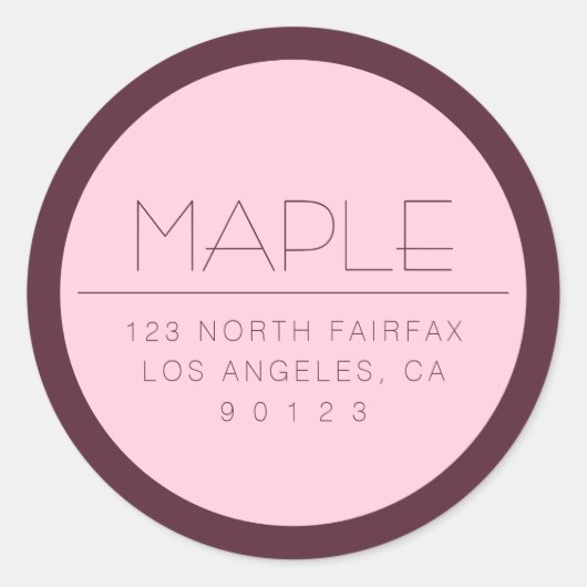  moderne tekst met rand ronde sticker (Voorkant)