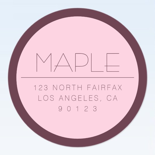  moderne tekst met rand ronde sticker