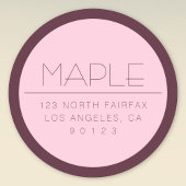  moderne tekst met rand ronde sticker