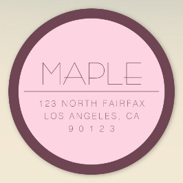  moderne tekst met rand ronde sticker