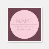  moderne tekst met rand servet (Voorkant)