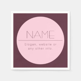  moderne tekst met rand servet