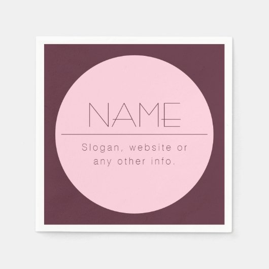 moderne tekst met rand servet (Voorkant)