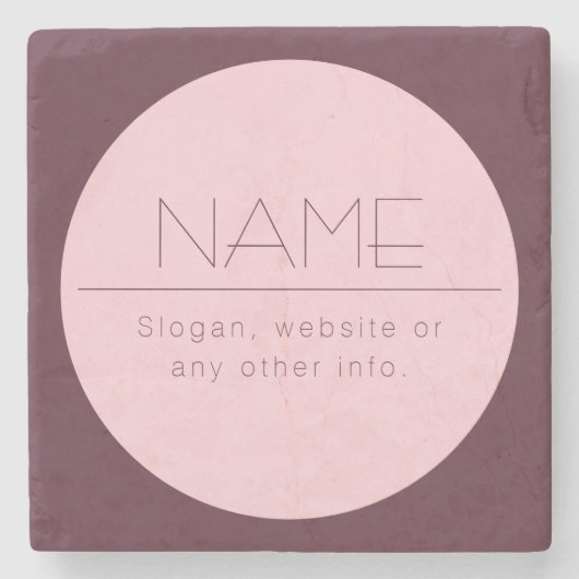 moderne tekst met rand stenen onderzetter (Voorkant)