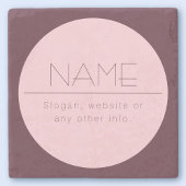  moderne tekst met rand stenen onderzetter