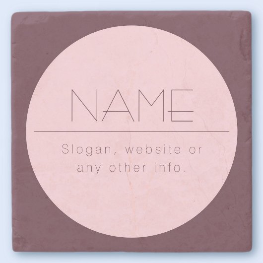  moderne tekst met rand stenen onderzetter