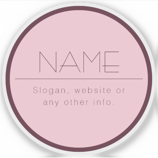  moderne tekst met rand sticker (Voorkant)