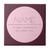  moderne tekst met rand tegeltje (Voorkant)