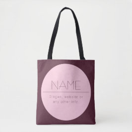  moderne tekst met rand tote bag