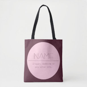 moderne tekst met rand tote bag